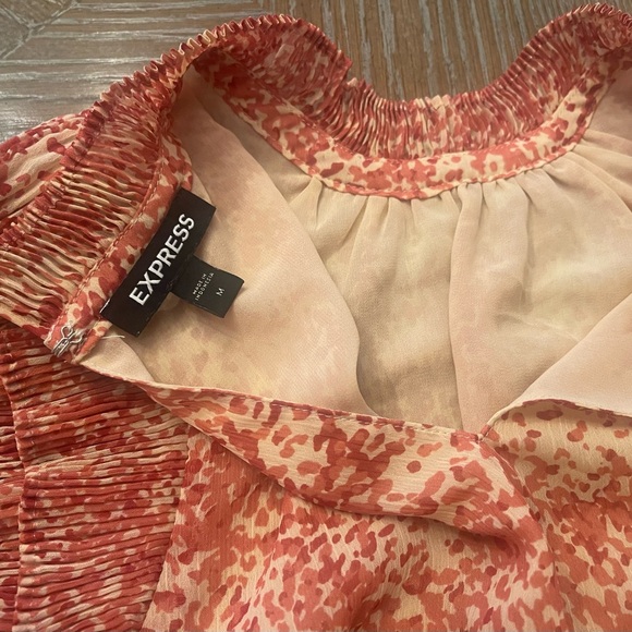 Express Orange Ruffle Blouse - Picture 6 of 7